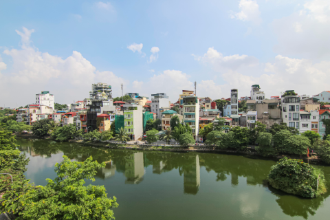 Spacious and modern 2 bedroom apartment with lake view for rent in Tay Ho, Hanoi