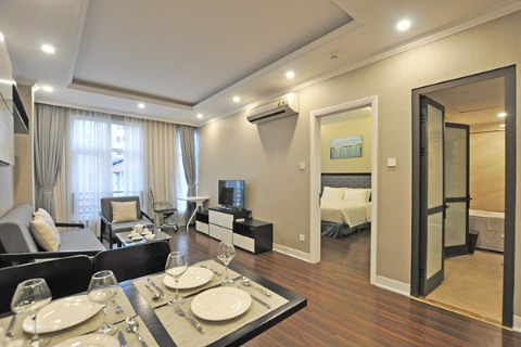 Serviced 1 bedroom apartment for rent in Hai Ba Trung, Hanoi