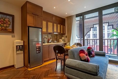 Brand-new 1 bedroom apartment for rent on Ton That Thiep street, Hanoi