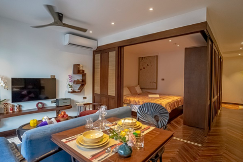 Brand-new 1 bedroom apartment for rent on Ton That Thiep street, Hanoi