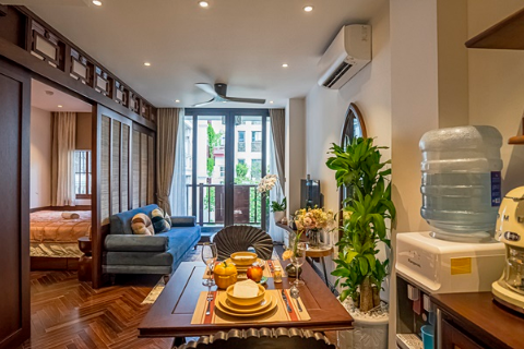 Japanese style 1 bedroom apartment for rent in Hoan Kiem district, Hanoi