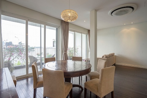 Stunning lake view 2 bedroom apartment with a large balcony in Tay Ho heart, Hanoi