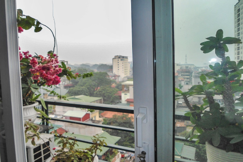 High-floor apartment with 2 bedrooms for rent in Quan Thanh, Ba Dinh