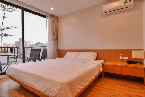 Apartment with a  huge Balcony  for rent on Kim Ma Thuong street, Ba Dinh, Hanoi