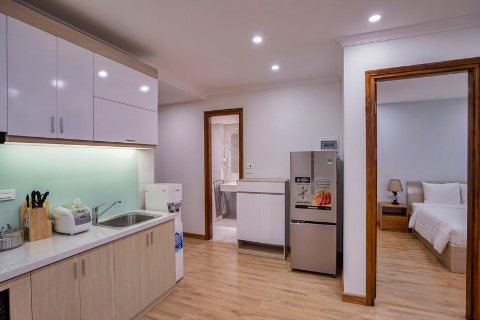 Good priced 1 bedroom apartment comes with full service in Ba Dinh