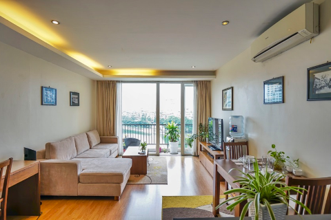 Lake view and spacious one bedroom apartment for rent in Ba Dinh, Ha Noi