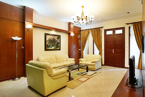 Elegant villa with 4 bedrooms for rent in Ciputra, Tay Ho District.
