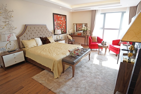 Spectacular serviced 3 bedroom apartment for rent in D’. Le Roi Soleil, Tay Ho, Hanoi