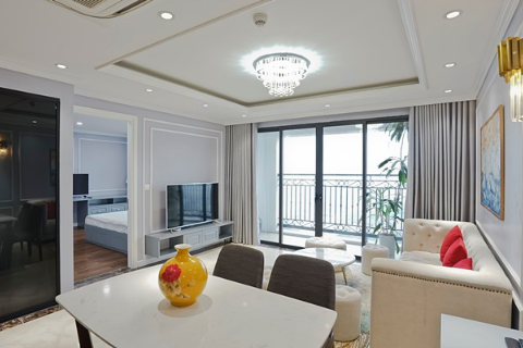 Bright 2 bedroom apartment for rent at 59 Xuan Dieu, D’.Le Roi Soleil building