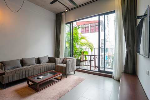 Fully furnished 1 bedroom apartment with a nice balcony for rent in Tay Ho