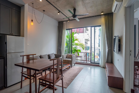 Fully furnished 1 bedroom apartment with a nice balcony for rent in Tay Ho