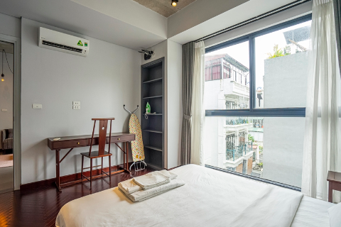 Fully furnished 1 bedroom apartment with a nice balcony for rent in Tay Ho