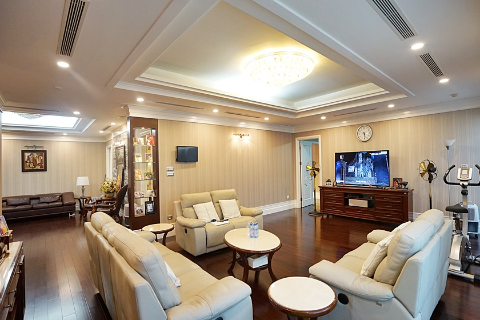 Luxurious and Royal style 3 bedroom apartment for lease in Ciputra, Tay ho, Hanoi