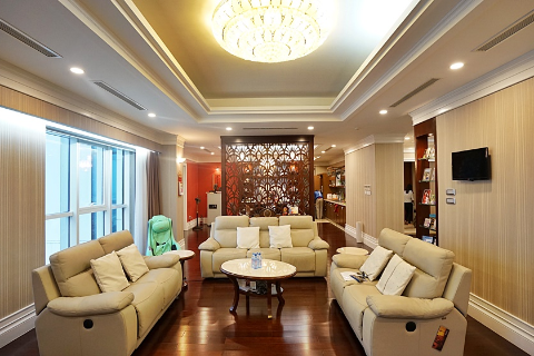 Luxurious and Royal style 3 bedroom apartment for lease in Ciputra, Tay ho, Hanoi