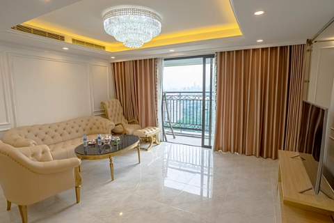 Lake view and spacious 3 bedroom apartment with luxurious furniture for rent in D’. Le Roi Soleil, Tay Ho