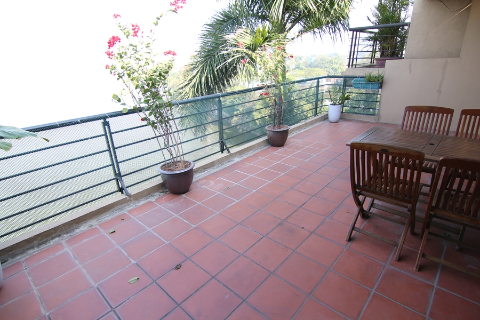 Stunning lake view 3 bedroom apartment with a huge balcony for rent in Quang Khanh, Tay Ho, Hanoi