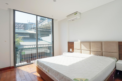 Lake view 1 bedroom apartment on the top floor with a spacious balcony for rent in Tay Ho, Hanoi.