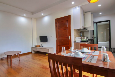 Homely 1 bedroom apartment with balcony for rent in Doi Can, Ba Dinh