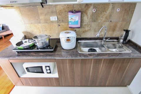 Homely 1 bedroom apartment with balcony for rent in Doi Can, Ba Dinh