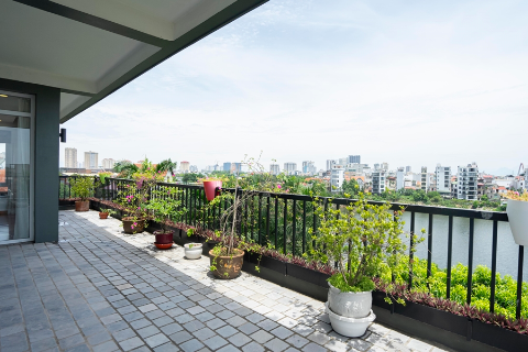 Spacious 4 bedroom apartment with a large balcony for rent in Tay Ho