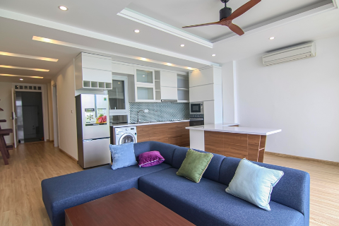 Lake view and charming 2 bedroom apartment for rent on Quang An street, Tay Ho