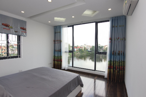 Lake view 04 bedroom apartment with balcony in Tay Ho dist., Hanoi