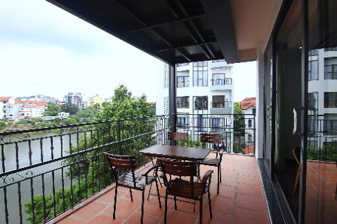 Lake view 04 bedroom apartment with balcony in Tay Ho dist., Hanoi