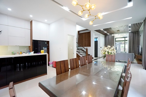 Modern and spacious 5 bedroom villa with garden for rent in Starlake, Tay Ho, Hanoi