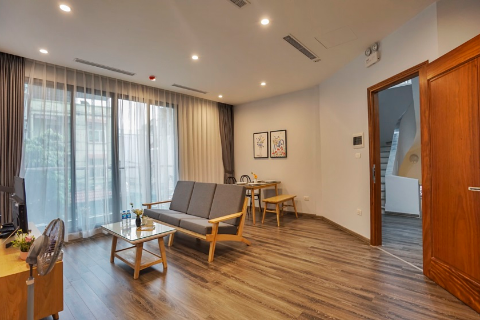 Bright 1  bedroom apartment with modern style for rent in Hoang Hoa Tham, Ba Dinh