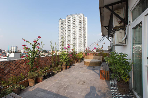 Beautiful 2 bedroom apartment with a large balcony for rent in Tay Ho center, Hanoi