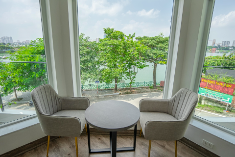 Spacious and lake view 3 bedroom apartment for rent on To Ngoc Van street, Tay Ho