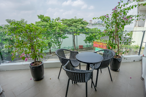 Spacious and lake view 3 bedroom apartment for rent on To Ngoc Van street, Tay Ho