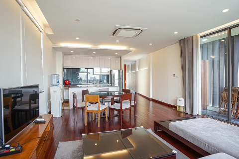 Beautiful apartment on the high floor with a spacious terrace and balcony for rent in Tay Ho