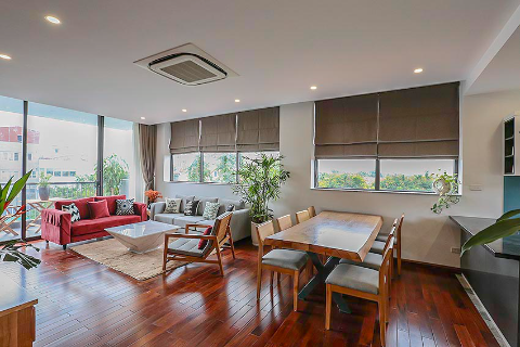 Modern & bright apartment with 4 bedrooms for rent in Tay Ho, Hanoi