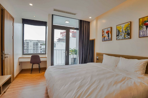 Elegant 1 bedroom Apartment with nice balcony for rent in Cau Giay, Ha Noi