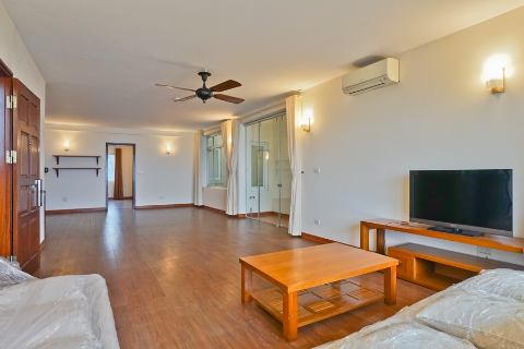 Lake view 3 bedroom apartment with spacious balconies for rent in Tay Ho