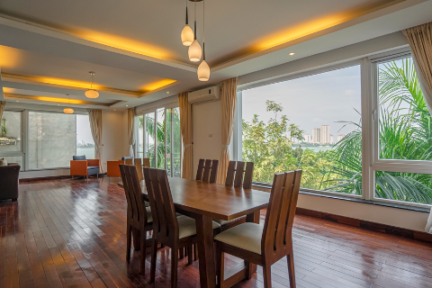 Lake view 03 bedroom apartment with huge balcony in Tay Ho, Hanoi