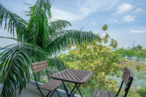 Lake view 03 bedroom apartment with huge balcony in Tay Ho, Hanoi