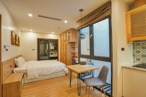 Brand new and lovely studio for rent in Dich Vong Hau, Cau Giay, Ha Noi