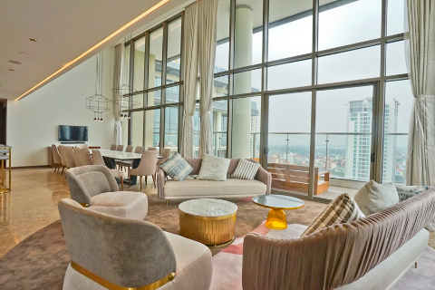 THE MOST Beautiful and Luxurious penthouse with 3 bedrooms for Lease, Tay Ho, Hanoi