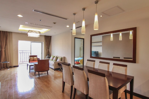 Bright 3 bedroom apartment for rent at Hoa Binh Green, Ba Dinh