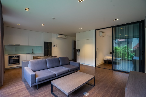 Modern and bright 2 bedroom apartment for rent on To Ngoc Van street, close to the lake