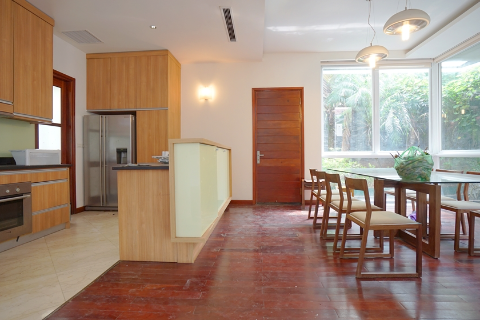 Modern and full of natural light house for rent in Tay Ho with a beautiful garden, car access