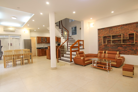 Bright and good quality house with 5 bedrooms for rent in Tay Ho, Hanoi.