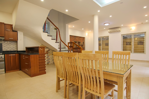 Bright and good quality house with 5 bedrooms for rent in Tay Ho, Hanoi.