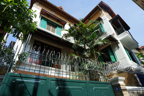 Swimming pool villa of 4 bedrooms with garden for rent on To Ngoc Van street, Tay Ho, Hanoi