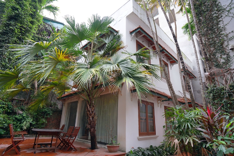 Spacious garden 4 bedroom house for rent on To Ngoc Van street, Tay Ho