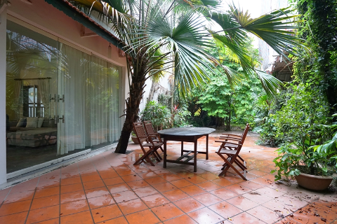 Spacious garden 4 bedroom house for rent on To Ngoc Van street, Tay Ho