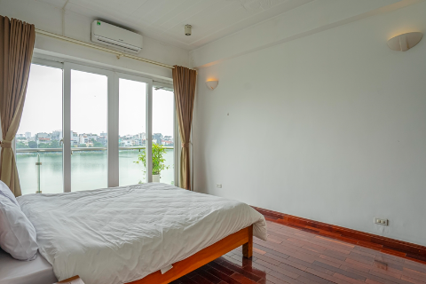 Lake view 2 bedroom apartment on the high floor for rent on Quang An street, Tay Ho