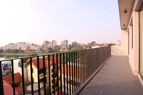 Stunning 5 bedroom apartment with a spacious balcony for rent in Tay Ho, near the lake